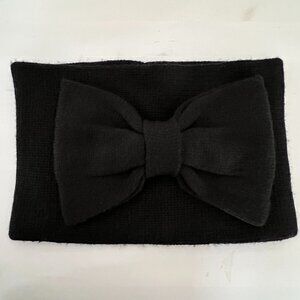 Kate Spade New York Women's Gathered Bow Neckwarmer Black One Size